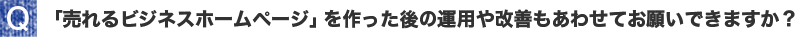LPを作った後の運用や改善もあわせてお願いできますか？